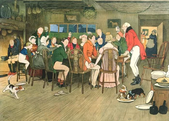 Das Weihnachtsessen im Gasthaus, ca. 1900